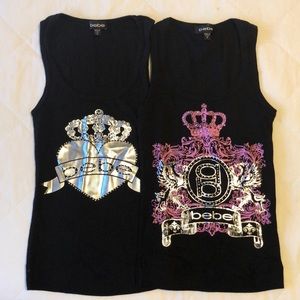 Bebe Logo Tank Tops M